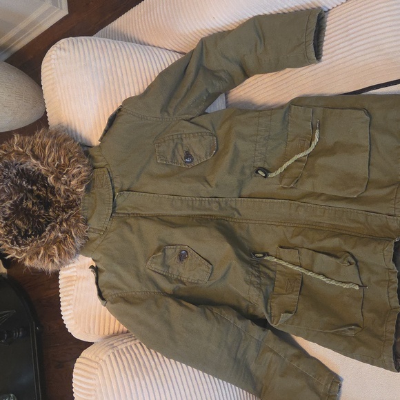 Pull&Bear Jackets & Blazers - Pull And Bear Fur Parka Coat Jacket